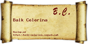 Balk Celerina névjegykártya